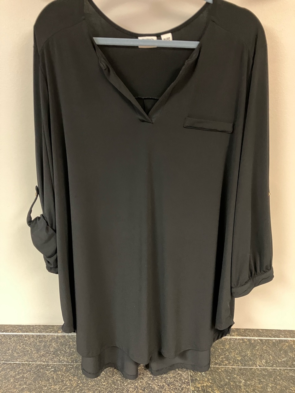 Cato black tab sleeve shirt 18/20w  2x